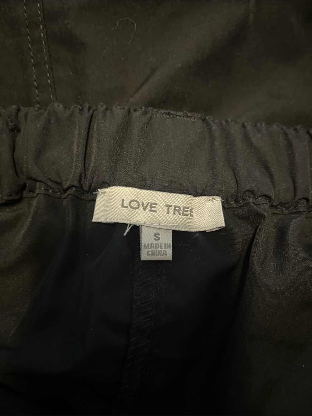 Love Tree Black Cargo Pencil Skirt with Front Slit - Picture 4 of 4